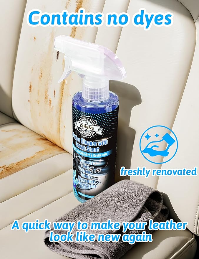 Car Cleaner Interior, Leather Cleaner Upholstery Interior Ceaning Kit Carpet Dashboard Shiny Car Stuff for Vinyl,Plastic,Fabr