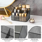 DASITON Large Capacity Makeup Brush Holder,5 Slot Makeup Brush Cup,Vintage striped Make Up Brush Holder,for Vanity Decor,Bath