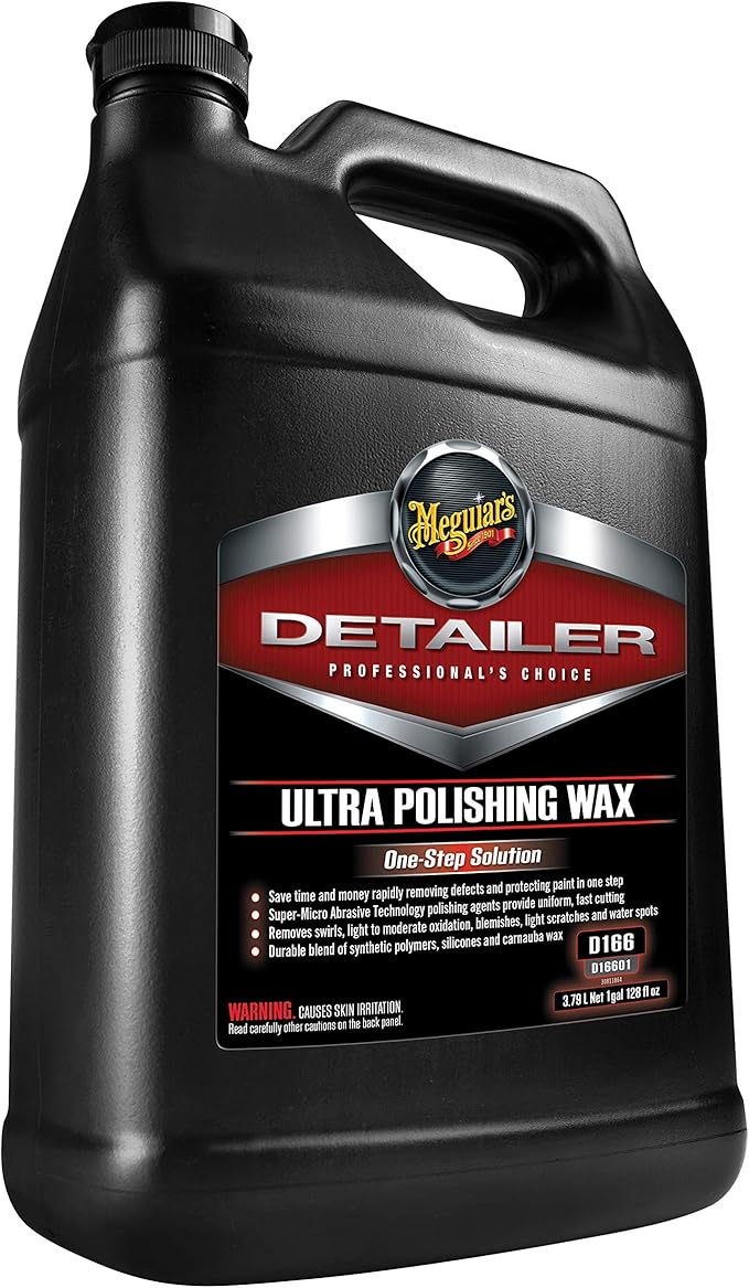 Meguiar's Professional Ultra Polishing Wax D16601 - Premium Scratch Removal, Car Polish, and Car Wax in One - One-Step Cleaner Wax that's Easy to Use - Restores Clarity and Shine, 128 Oz, 1 Gal