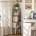 Dmevkic 2 Cube Small Bookcase,Bookshelf for Small Spaces Book Shelf,12.2 x 12.2 x 12, DIY Variable Stackable Cube Storage for