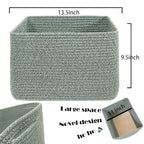 COMFY-HOMI 3Pack Small Woven Cotton Rope Basket for Organizing, Gift Baskets for Handles, Empty Gift Baskets, Medium Rope Bas