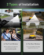Dash Cam Front and Rear,4K+1080P WiFi Dual Dash Camera for Cars with App, 3" IPS Dashboard Camera Recorder,Night Vision,24H/7