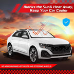 ARISMOTOR Windshield Sun Shade for Audi Q8 2019-2025 2026, Custom Fit Foldable Front Window Sunshade Sun Visor Protector, Block UV Rays Keep Your Car Cooler