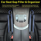2 Pack Car Seat Gap Filler Organizer for SUV Truck Universal PU Leather Storage Box with Seats Belt Holder Automotive Consoles Side Gaps Small Things Catcher Auto Essentials Accessories for Women Men
