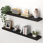 Heimlove 36 Inch Floating Shelves for Wall,Mounted Storage & Display Wood Shelves with Invisible Brackets,Hanging Shelf for B