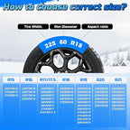 Automotive Tightening Snow Chains Tire Chains for Tire Set of 2 With Gloves Winter Accessories SUV Trucks Pickup Winter Emerg