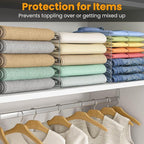 OKPOW Shelf Dividers for Closet Organization: 10" Tall X 12" Deep, Acrylic Clear Separators for Clothes, Vertical Shelf Divid