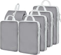 6 Set Compression Packing Cubes, Suitcase Organizer, Lightweight Travel Essentials, Compression Bags For Travel Accessories L