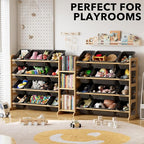SpaceAid Large Toy Storage Organizer with 24 Bins and 3 Shelves, Toy Organizers Storage Bookshelf, Kids Bin Shelf Box Bookcas