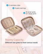 BAGSMART Large Jewelry Travel Organizer Case for Home Jewelry Organizer Storage Ring Binder Jewelry Bags Clear Jewelry Rolls 