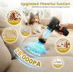 Wansimoo Handheld Car Vacuum Cleaner,25000PA Strong Cyclonic Suction Foldable Mini Vacuum Portable Cordless with Digital Disp