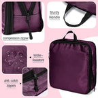 5 Pack Compression Packing Cubes for Travel Space Saving Cubes Luggage Organizer for Suitcase(Purple,Mixed)