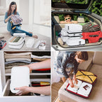 8 Set Compression Packing Cubes for Travel, Waterproof Luggage Organizers, Suitcase Organizer Set for Carry-On & Checked Bagg