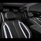 CAR PASS Nappa Leather Seat Covers, Waterproof Durable Universal fit for Women Girly SUV Truck,Anti-Slip Driver Seat Cover wi