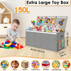 Extra Large Toy Box Chest with Lid, Kids Toy Storage Organizer for Boys Girls, Big Toy Bin Basket Extra Large Toy Storage Box