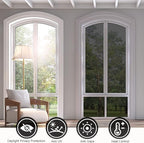 KESPEN Window Film One Way Daytime Privacy Static Cling Heat Control Glass Window Tint Mirror House Film, Black-Silver, 35.4 Inch X 26.2 Feet