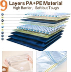 Vacuum Storage Bag with Rechargeable Cordless Pump, 15 Pack Vacuum Seal Space Saver Bags for Clothing Clothes Travel Home