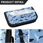 Car Tissue Holder Car Visor Organizer Tissue Box Holder for Car Sun Visor Organizer with Car Vehicle Accessories Essentials Interior for Women Men Marine Sky Blue Shark