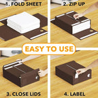SpaceAid 6 Pack Bed Sheet Organizers and Storage, Foldable Sheet Organizer with Window for Linen Closet, Set Folder Keeper fo