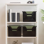 IRIS USA Large Portable Desktop File Box with Open Lid, 4 Pack, Side Handles, Hanging File Folders, Tabs & Inserts, Letter Si
