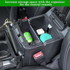 4PCS Center Console Organizer for 2024 2025 2026 Jeep Wrangler JL JLU 4XE and Gladiator JT Accessories Gear Shift Side Tray Organizer,Hanging Armrest Storage Box