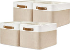 DULLEMELO Fabric Storage Bins for Laundry, Home, Foldable Storage Baskets for Shelves, Toys, Collapsible Storage Bins for Off