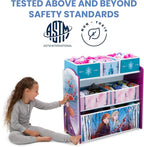 Disney Frozen II 6 Bin Design and Store Toy Organizer by Delta Children, Greenguard Gold Certified