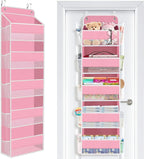 SpaceWhisper Over the Door Organizer, 5 Large Pocket Hanging Storage Organizer with 40lb Capacity, Space Saving for Nursery, 
