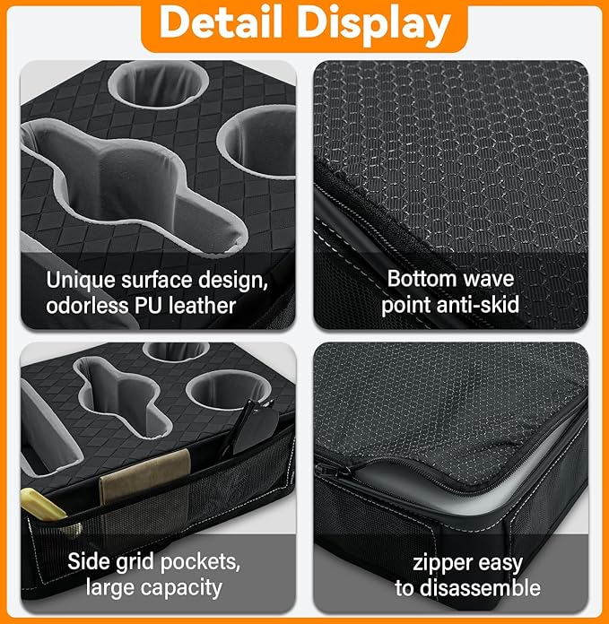 Car Cup Holder, Back Seat Cup Holder for Car, Truck Bed Organizer Boat Couch Bottle Holder Tray Expander Automotive Rear Seat