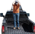 Upgraded Highly Elastic Cargo Net, USA Company, Simple Truck Bed Cargo Mesh Organizer, Suitable for Light Loads, Heavy Duty Carabiners, 4'x4'