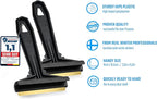 Car Ice Scraper Brass Blade - fast, easy & efficient - [ 2 Pack ] Brass Ice Scraper for Car - Ice Scrapers for Car Windshield Ice Scraper - Original Murska from Europe - for Winter - A054-2 Black