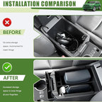 2PCS Center Console Organizer for 2010-2024 Toyota 4Runner Insert Armrest Box and Hanging Storage Tray for 4 Runner Interior Accessories(2PCS Center Console Armrest Box/Fit 10-24)
