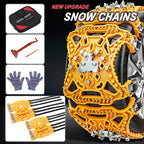 Snow Chains for Car 6 Pack, Emergency Anti Slip Chains for SUV/Trucks/ATV, Adjustable Universal Winter Security Chains for Ic