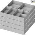 Criusia Drawer Organizer Clothes, 24 Pack Dresser Organizer for Baby Clothes, Underwear, Sock- Foldable Closet Organization a