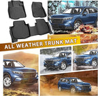 Powerty Floor Mat & Cargo Liner for Honda CRV 2023-2025 2026 (Include Hybrid), All Weather TPE Custom 1st & 2nd Row Floor Liner and Trunk (Upper Positon) Full Set Car Liners, Black