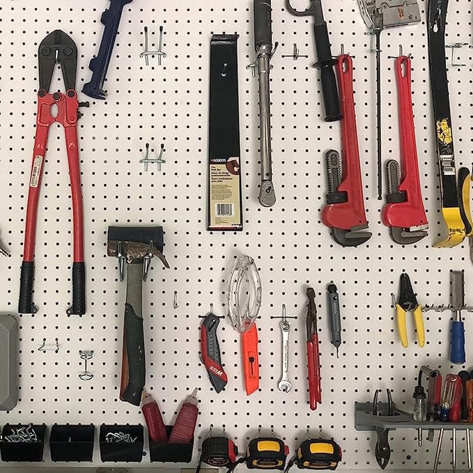 INCLY Pegboard Hooks Set for Hanging Tools, 206PCS Heavy Duty Peg Hook Hanger & Holder Fit 1/4 1/8 Inch Pegboard for Craft As