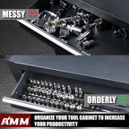AMM 6-Piece Socket Organizer，1/4 inch Drive ABS Tools-Socket Holder，Heavy Duty Socket Racks，Premium Quality Socket Clip Rail 