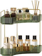 YCIA&DONE Corner Bathroom Counter Organizer, Makeup Organizer for Vanity, Skincare Cosmetic Perfume Tray, Corner Countertop S