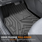 KUST Floor Mats for 2023-2026 Honda Accord Accessories (Include Hybrid), All Weather Floor Liners Front Rear 2 Rows Car Mats TPE Rubber Raised Edge, Extra Heel Pad Plate