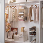 StorageWorks 3-Shelf Hanging Closet Organizer, Adjustable Hanging Closet Organizers and Storage, 12 ¾”W x 12 ¾”D x 32”H, Whit