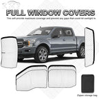 KMF 6pcs Thicken Full Window Sun Shades for Ford F-150 2015-2020 Accessories, F150 Privacy Car Window Covers for Windshield Side Rear, UV Block and Blackout for Camping Outdoor