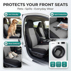 FH Group Automotive Full Car Seat Covers for SUV, Trucks, Sedan and More - Universal Fit Front High Back & Rear Solid Bench D