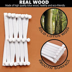 Amber Home Wood Accordion Wall Rack 17 Hooks (Pegs), Expandable Wall Mounted Hanger for Coat, Hat, Scarf, Coffee Mugs, X Shap