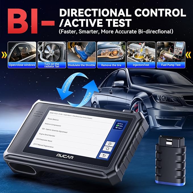 MUCAR VO6 Bidirectional Scan Tool, Full Systems Diagnostic OBD2 Scanner, Automotive Diagnostic Scanner for Car, 28+ Services