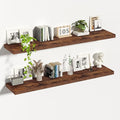 Vivelove 55x12 Floating Shelves, Deep Floating Shelves for Wall with Invisible Brackets, for Living Room Bedroom, Farmhouse R