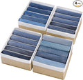 Jeans Drawer Organizers for Clothing,5 Grids Compartment Wardrobe clothes organizer,Fabric Washable Closet Organizers and Sto