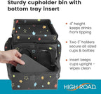 High Road CarHop Car Organizer for Kids and Passenger Seat Organizer for Adults - Road Trip Cooler with Car Cup Holder Tray and 6 Organization and Storage Pockets