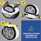 MICHELIN SOS Grip Evolution 4 Textile Snow Socks, Emergency Snow Chains for Cars, Quick and Easy Assembly, Perfect Hold on Sn