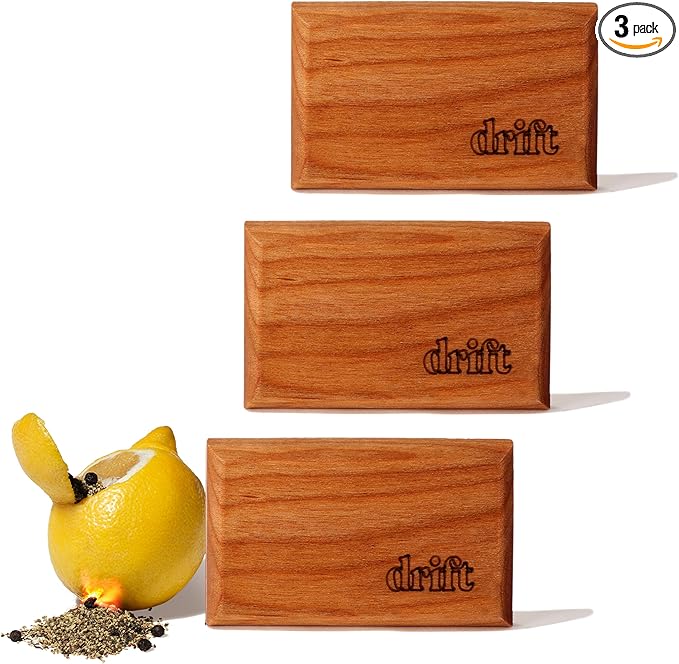 Drift Car Air Freshener - The Original Wood Air Freshener - Car Odor Eliminator - Long Lasting Scent - Metal Clip - Essential