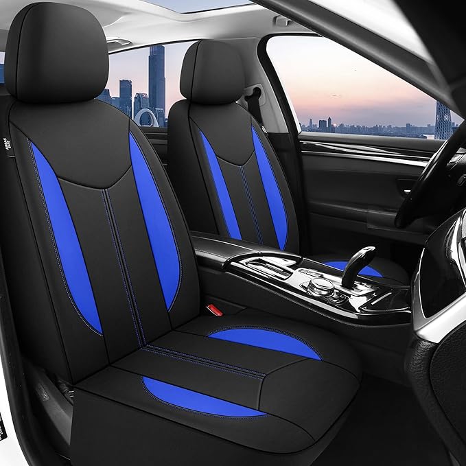 CAROMOP Neoprene Car Seat Cover 2 Front Seats, Waterproof Seat Covers for Cars, Universal Fit for Most Car Interior Covers-Se